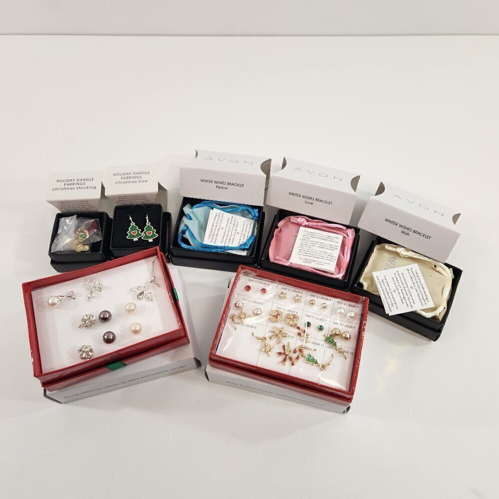 Avon Winter Wishes & Holiday Christmas Jewelry Bundle NEW